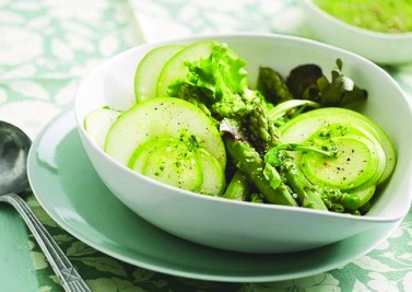 Salade printanière toute verte